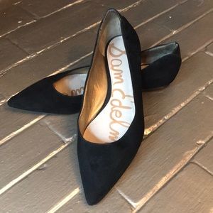 Black Suede Pointy Toe Flats